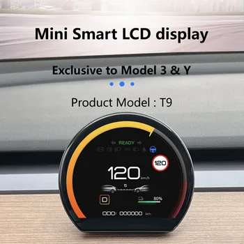 Нов Мини-HUD За Tesla Model 3 Y Auto Meter LCD екран Пробег Скорост на Информация За Отваряне на Врати Актуализация на цифровия дисплей на арматурното табло