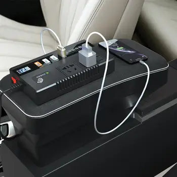 Автомобилен Инвертор ac dc, зарядно устройство, Адаптер за автомобил на източник на захранване, Инверторен адаптер, 1 порт QC3.0, бързо зареждане чрез USB, аксесоари за автомобили
