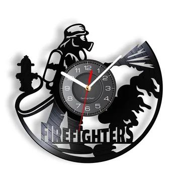 Пожарникари по време на работа, Противопожарна защита, Спасителни Модерни Дизайнерски Стенни часовници, за отдел 