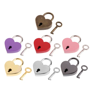 Ретро Замък във формата на сърце за Жп Ключ за Чанта, Куфар за Багаж книги, Директна доставка
